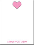 Personalized Camp Stationery - Pink Heart
